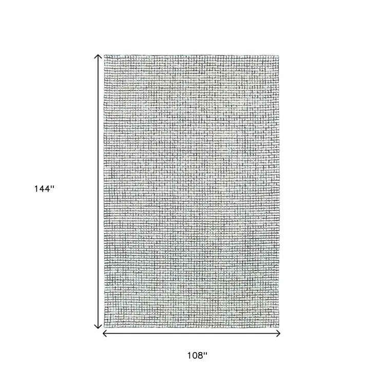 9' X 12' Ivory Wool Hand Loomed Area Rug