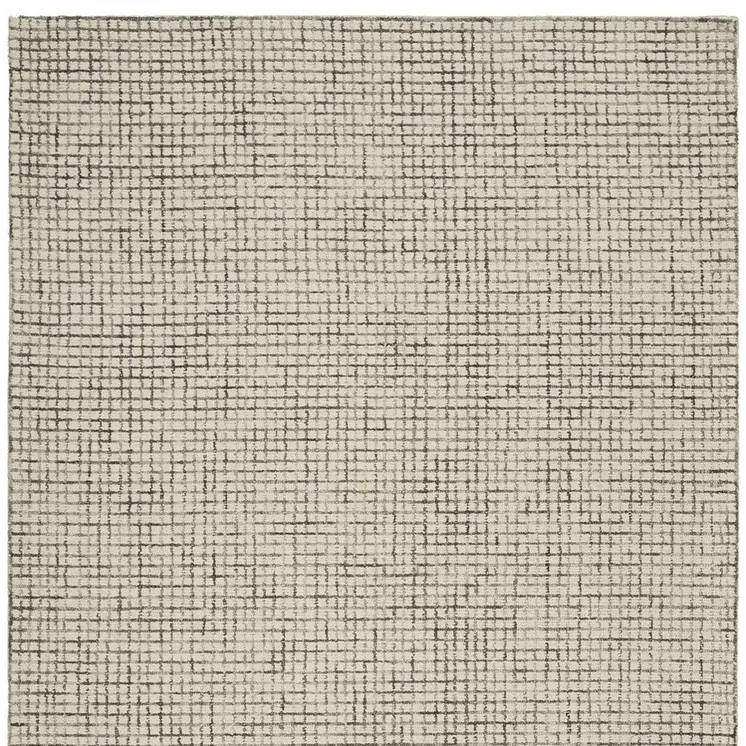 8' X 10' Tan Wool Hand Loomed Area Rug