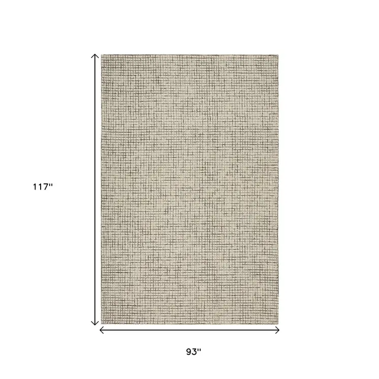 8' X 10' Tan Wool Hand Loomed Area Rug
