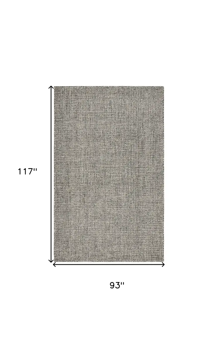 8' X 10' Gray Wool Handmade Area Rug