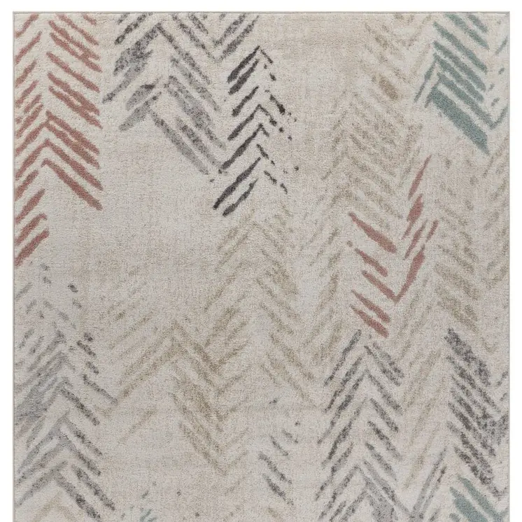 5' X 7' Ivory Eclectic Arrows Area Rug