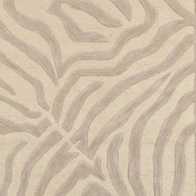 8’ x 10' Taupe Zebra Pattern Area Rug