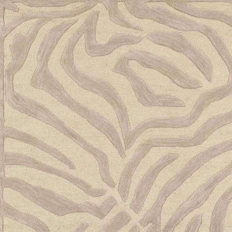 8’ x 10' Taupe Zebra Pattern Area Rug