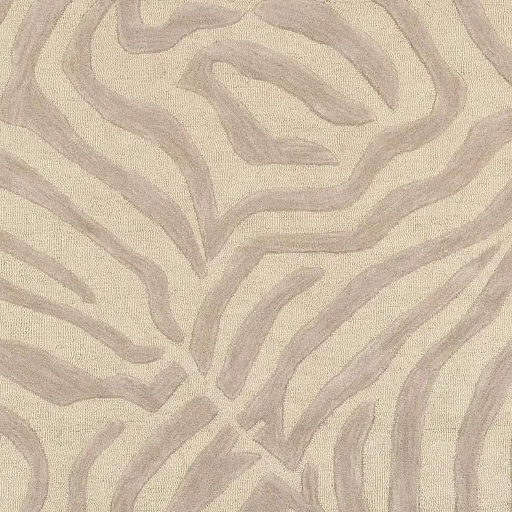 8’ x 10' Taupe Zebra Pattern Area Rug