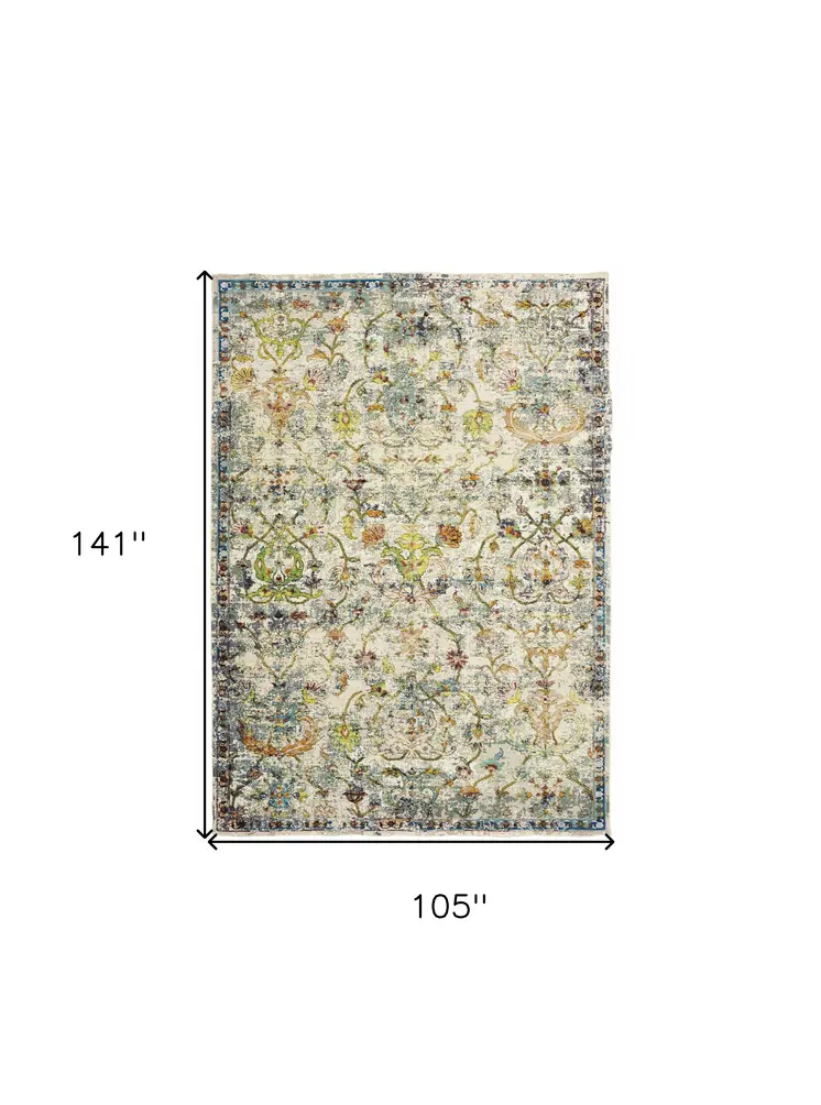 9' X 12' Beige Abstract Garden Area Rug