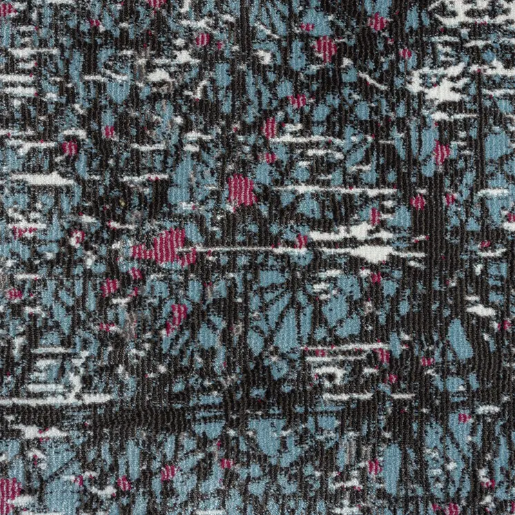 8' X 10' Blue Chaotic Strokes Area Rug