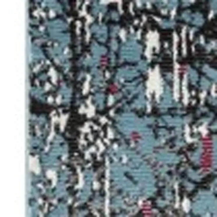 8' X 10' Blue Chaotic Strokes Area Rug