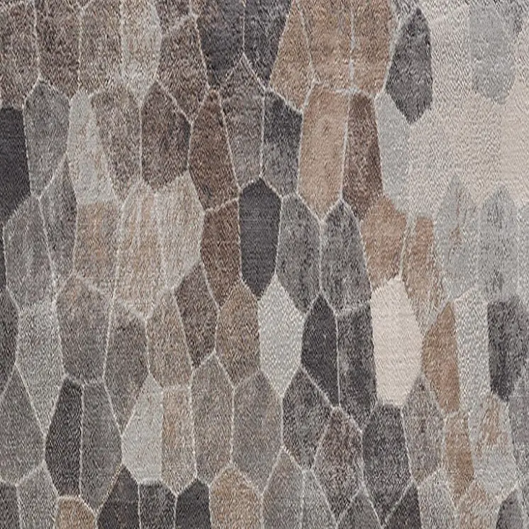 2' X 20' Beige Cobblestone Pattern Runner Rug