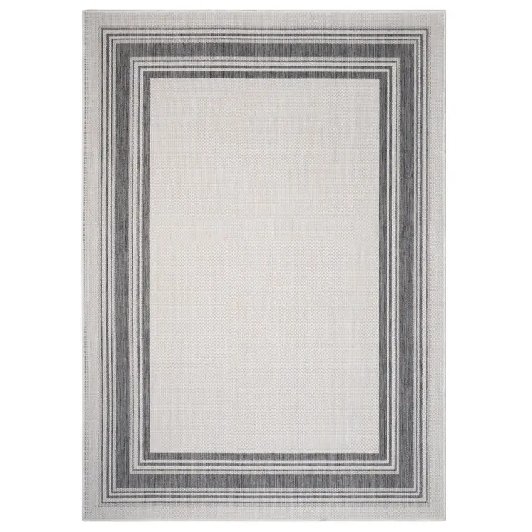 8' X 10' Gray Indoor Outdoor Area Rug