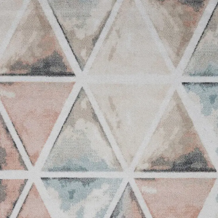 5' X 7' Ivory Watercolored Prism Area Rug