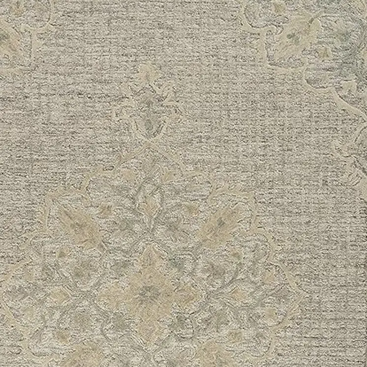 5' X 8' Beige Wool Handmade Area Rug