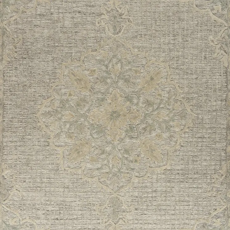 8' X 10' Blue Wool Hand Tufted Area Rug