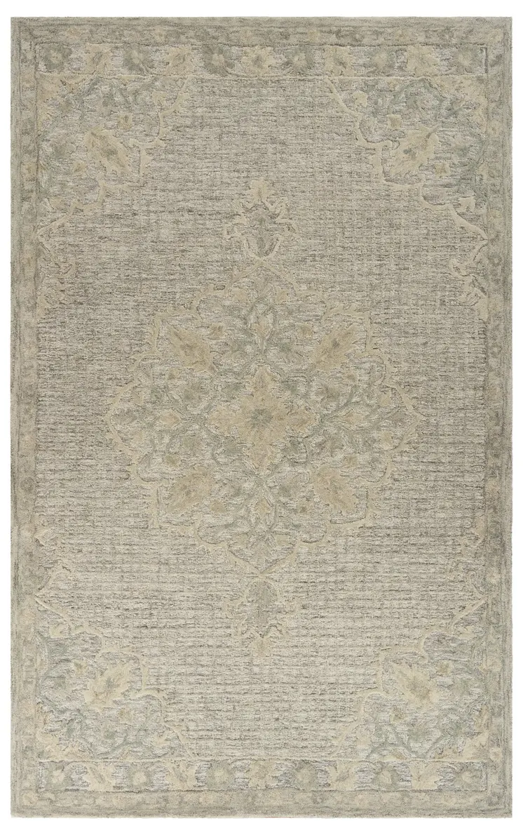 8' X 10' Blue Wool Hand Tufted Area Rug