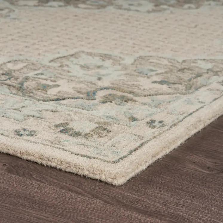 9' X 12' Ivory Wool Handmade Area Rug