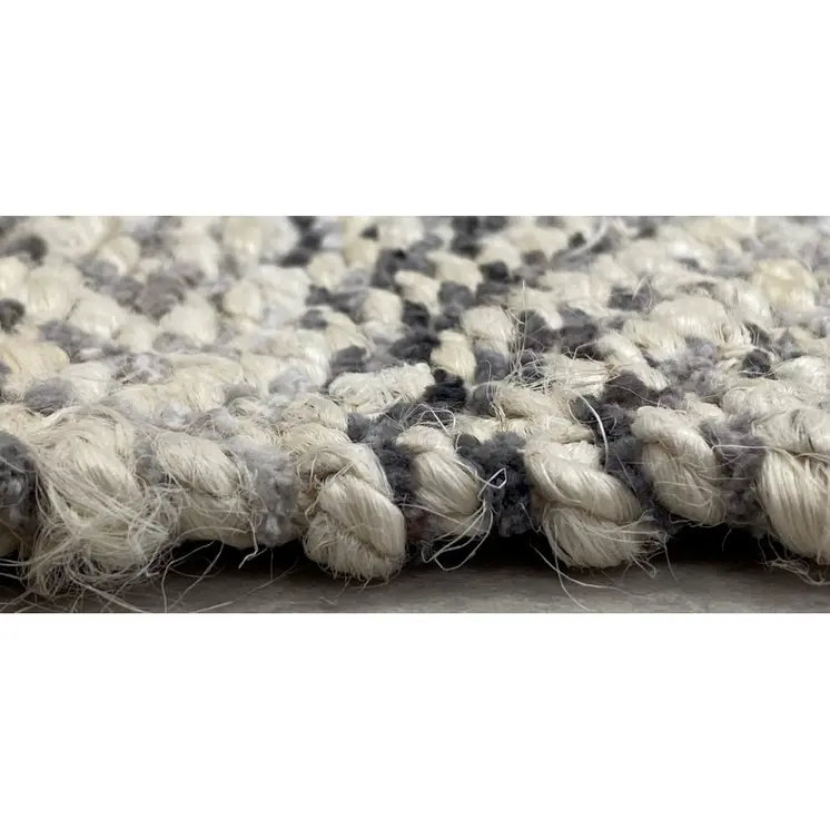 2' X 5' Tan And Gray Jute Hand Woven Area Rug