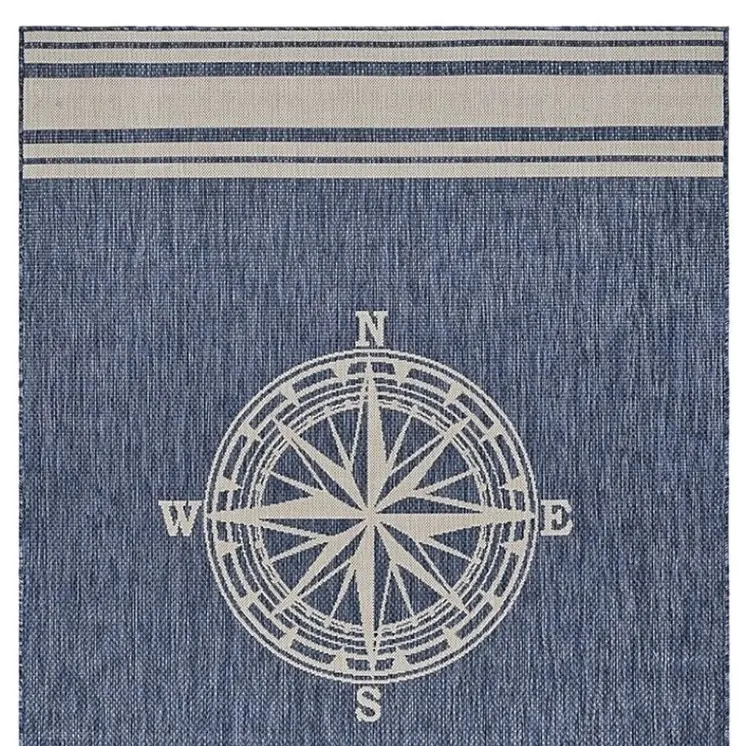 3' X 5' Blue And Gray Indoor Outdoor Area Rug