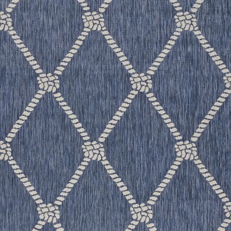 3' X 5' Blue And Gray Indoor Outdoor Area Rug