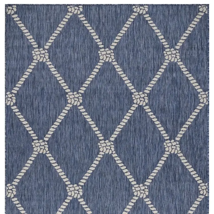 3' X 5' Blue And Gray Indoor Outdoor Area Rug