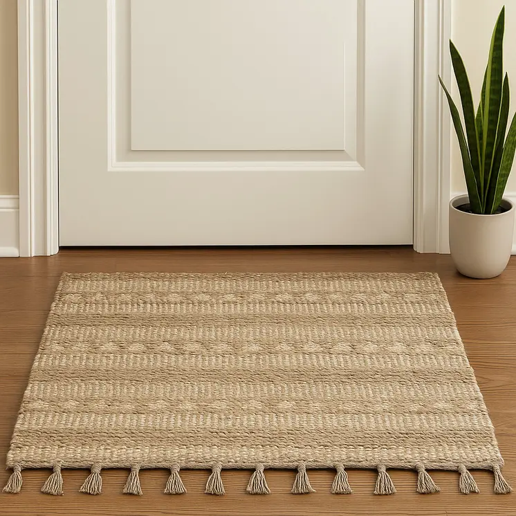 3' X 4' Natural Jute Hand Woven Area Rug