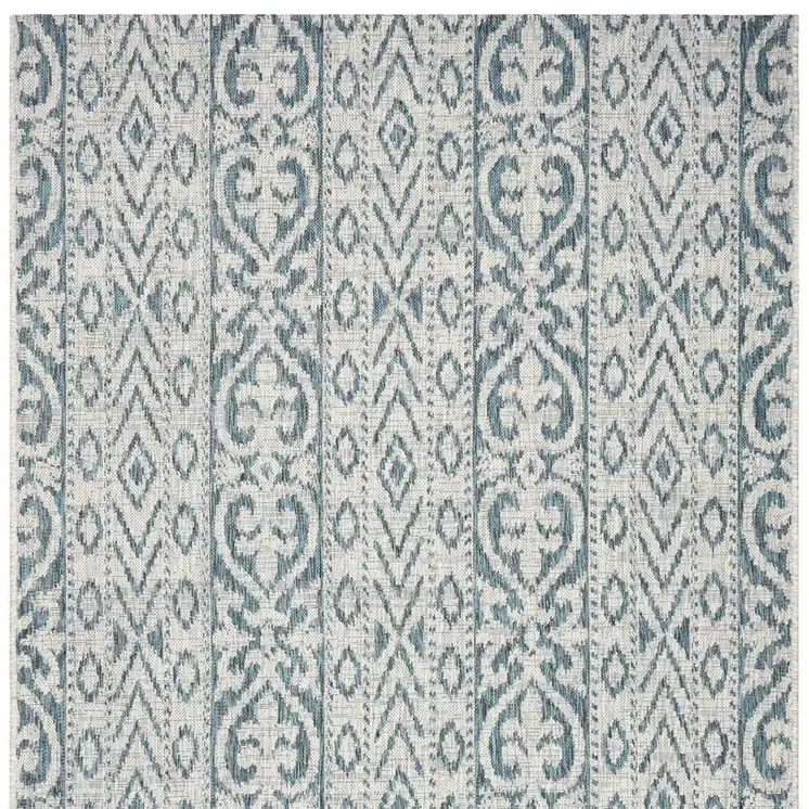 5' X 8' Blue And White Indoor Outdoor Area Rug