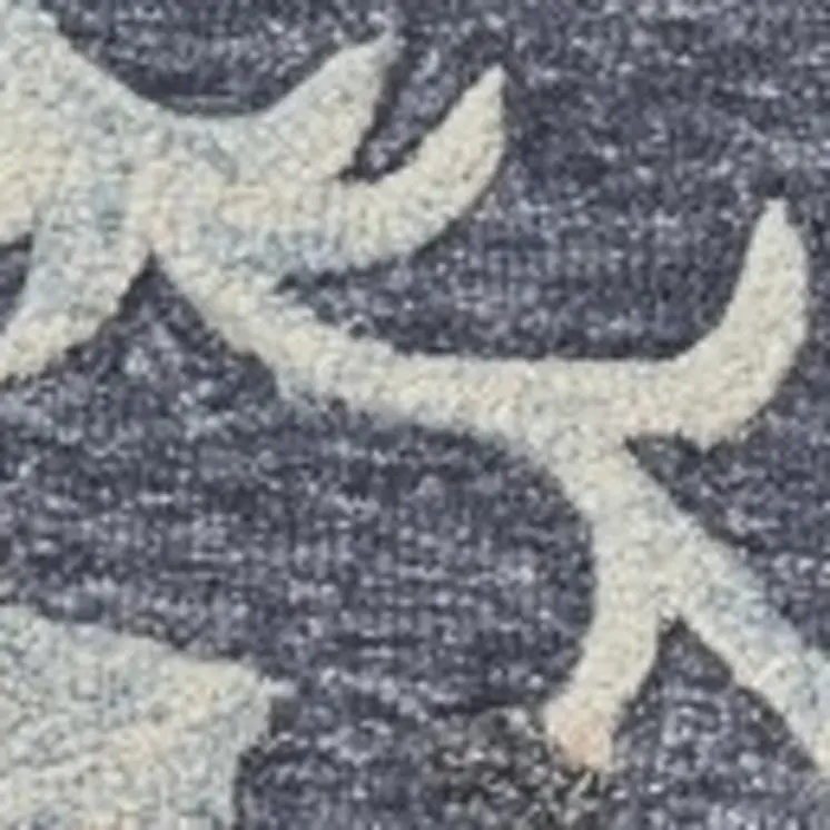5' X 7' Blue And Gray Wool Hand Tufted Area Rug