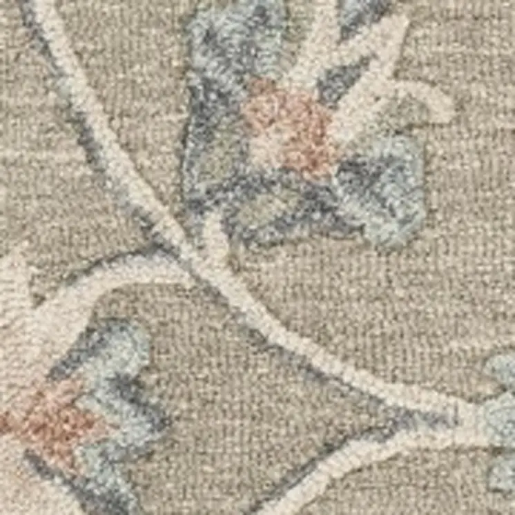 7' X 9' Gray Wool Hand Tufted Area Rug