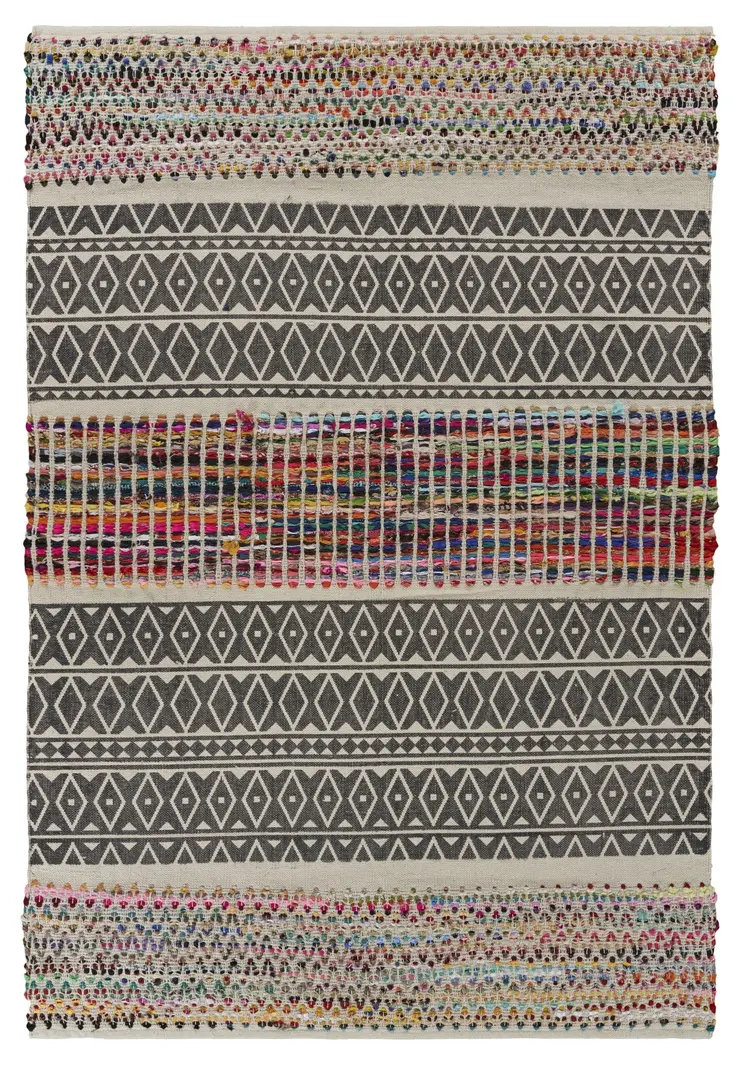 5' X 7' Colorful Traditional Chindi Area Rug