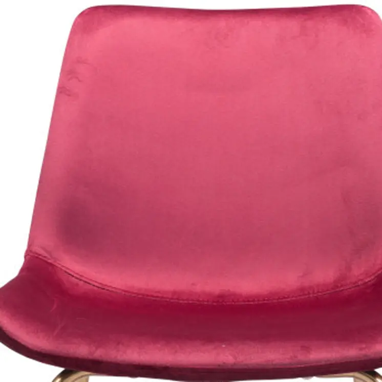 31" Red And Copper Steel Low Back Bar Height Bar Chair