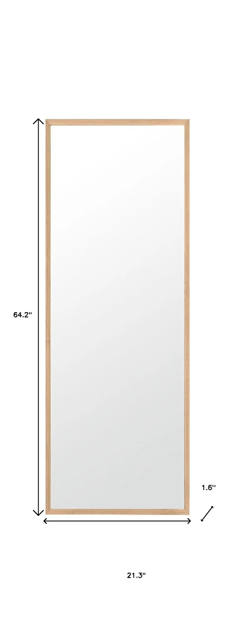 Wooden Full Length Mirror Floor Mirror with Stand