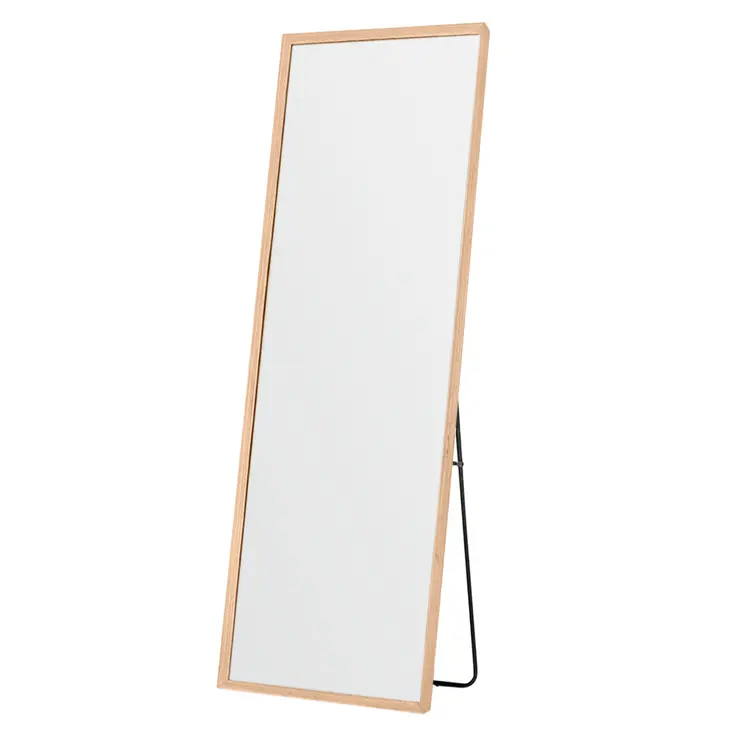 Wooden Full Length Mirror Floor Mirror with Stand