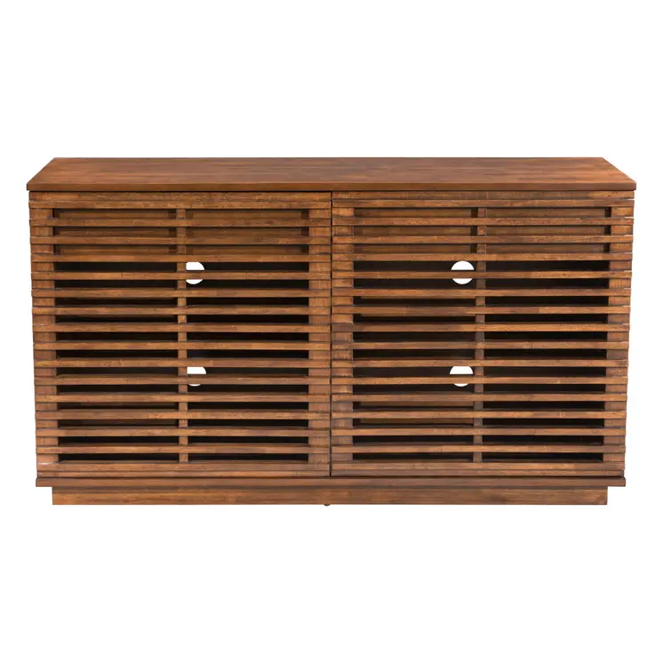 54" Brown Enclosed Storage TV Stand