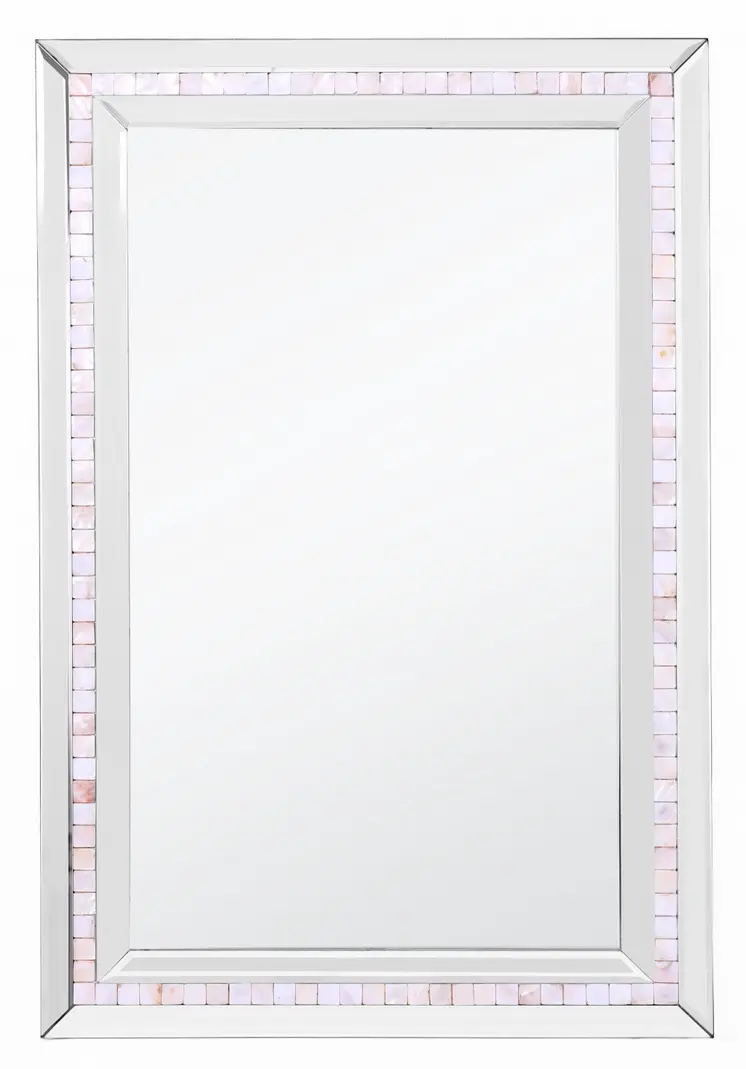 36" Silver Glass Framed Accent Mirror