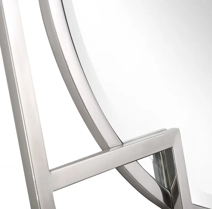 33" Silver Square Metal Framed Accent Mirror