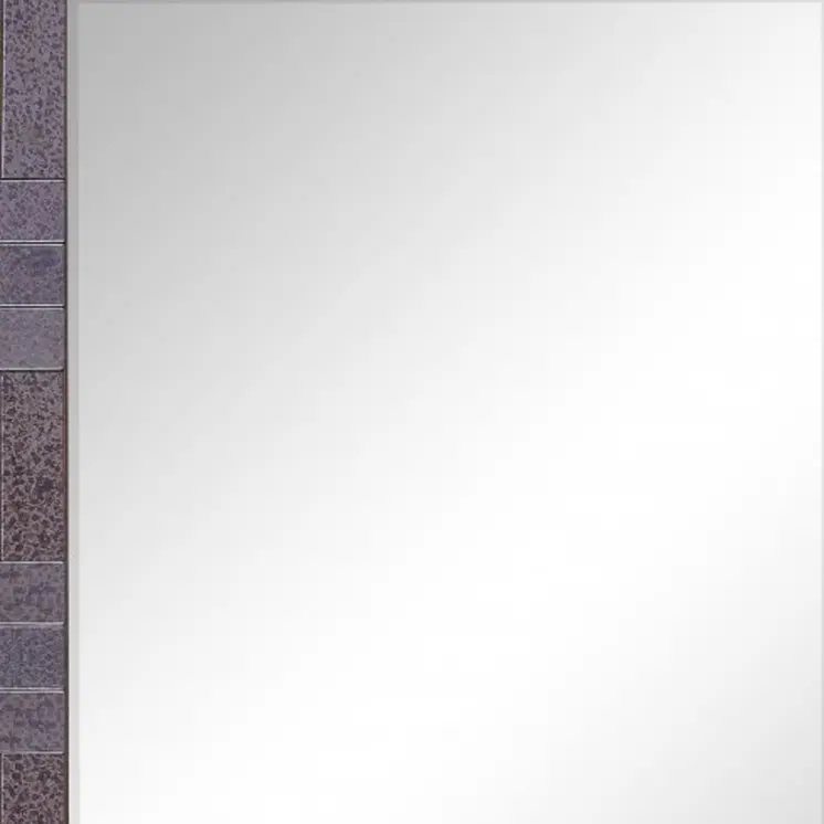 35" Gray Glass Framed Accent Mirror