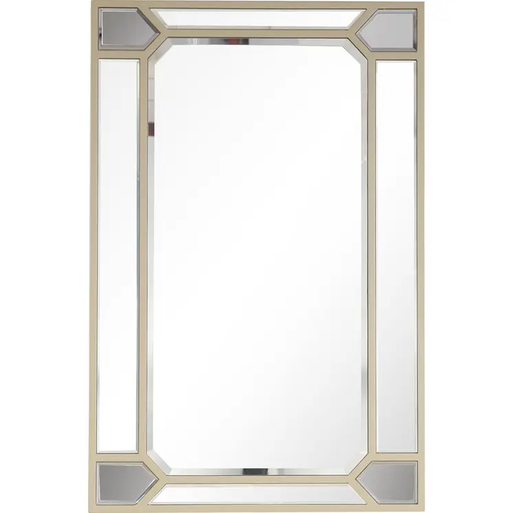43" Silver Metal Framed Accent Mirror