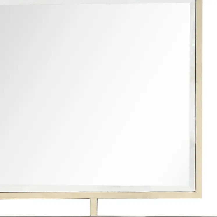 32" Gold Square Framed Accent Mirror