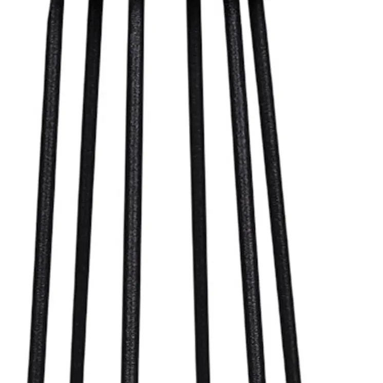 Set of Three Black Metal Striped Tabletop Candle Holders