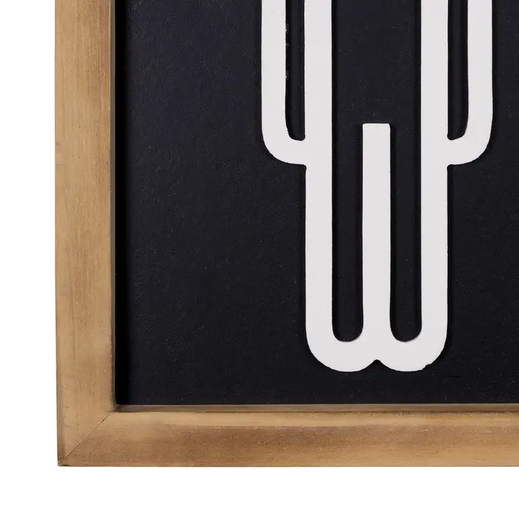 Set of Two Brown His and Hers Bathroom Wood Framed Wall Art