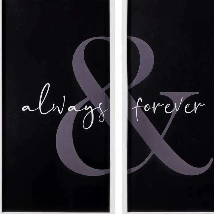 Two Piece Always and Forever Wall Art