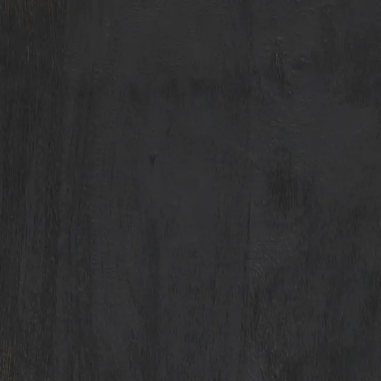 19" Black Solid Wood Backless Bar Chair