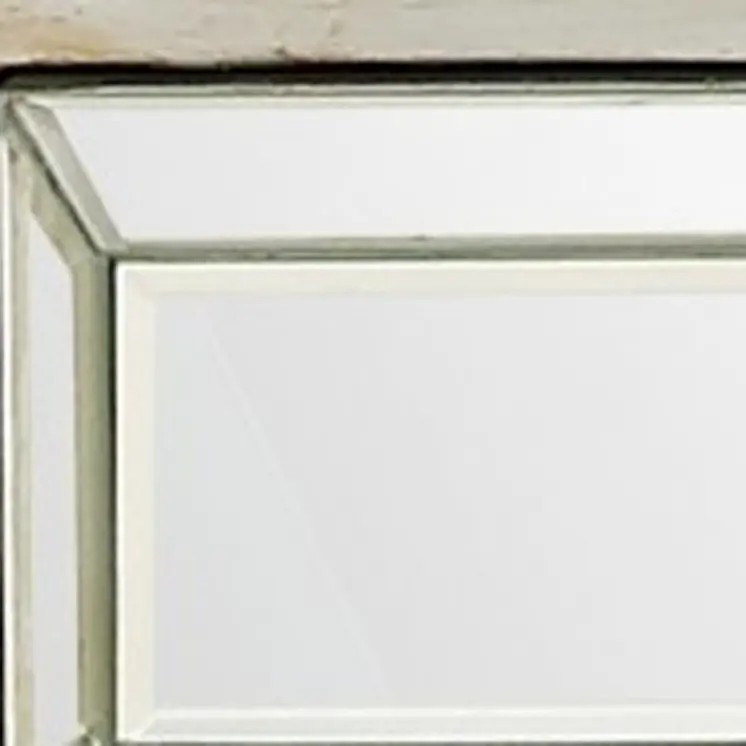 48" Silver Mirrored Glass Console Table