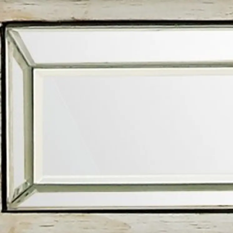 48" Silver Mirrored Glass Console Table