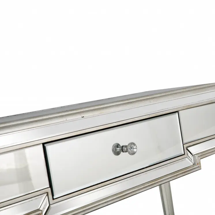 Silver Leaf Antiqued Console Table