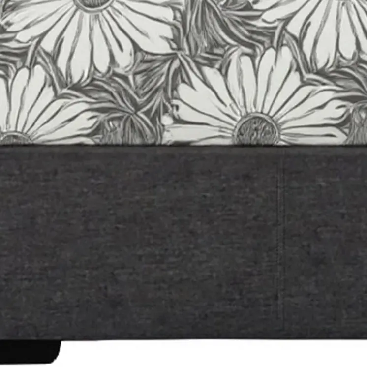 Gray Upholstered King Bed Frame