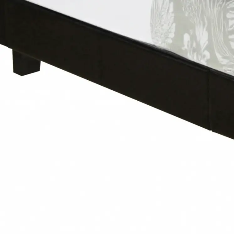 Black Faux Leather King Bed Frame