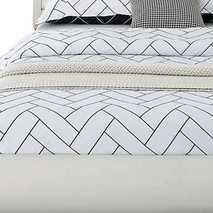 White Faux Leather King Bed Frame