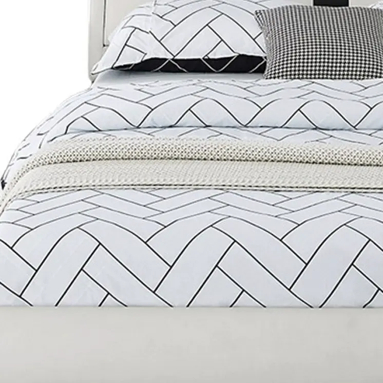 White Faux Leather King Bed Frame