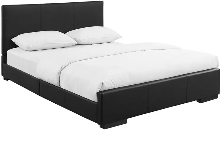 Gray Wood Upholstered King Bed Frame