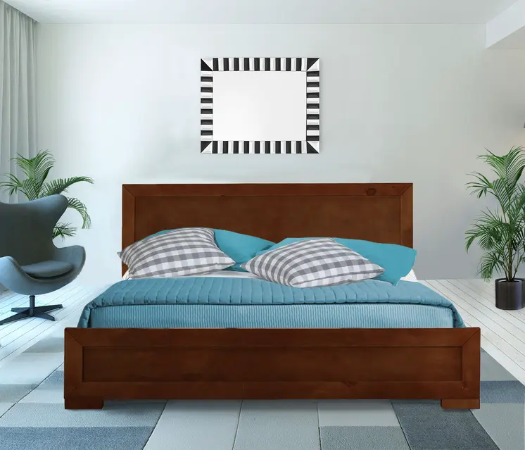 Walnut Wood Twin Platform Bed