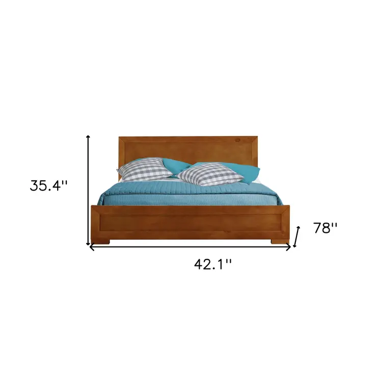 Brown Wood Twin Bed Frame